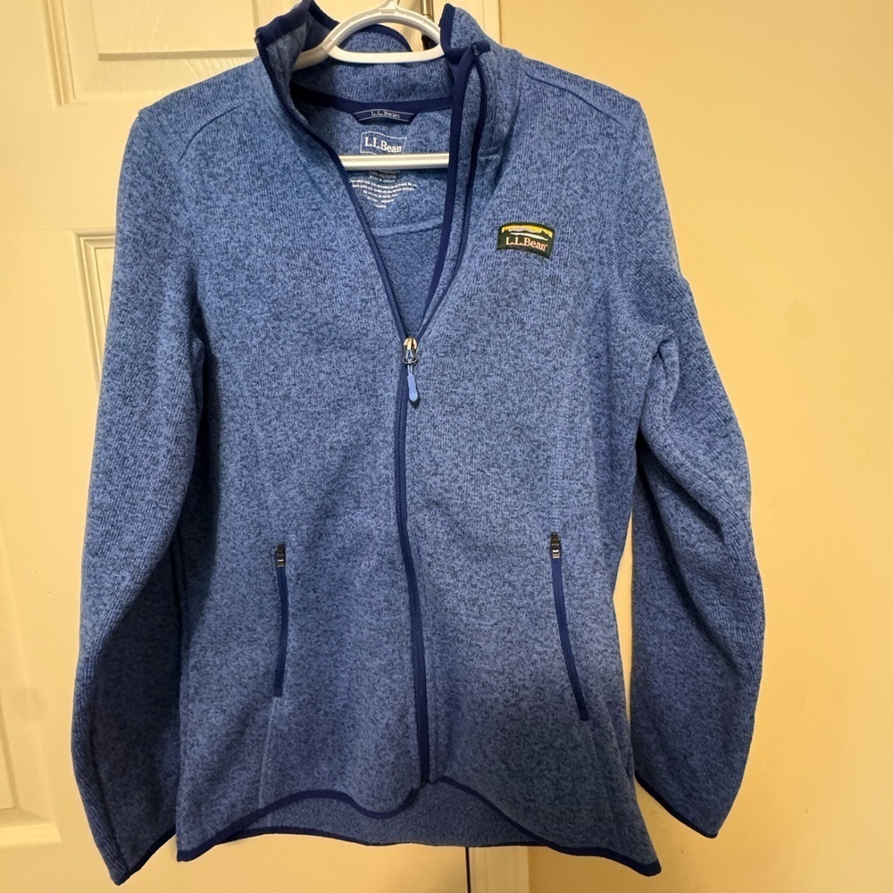 L.L. Bean Heathered Blue Zip-Up Jacket